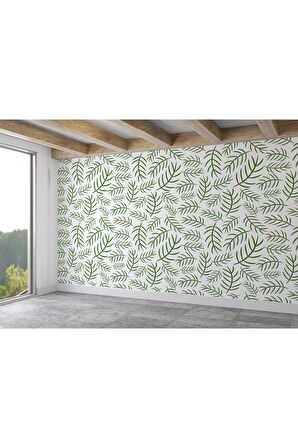 Yesil Dallar Desenli Duvar Kağıdı-5737