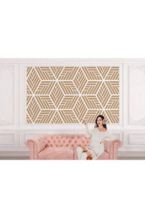 Pastel Renkli Geometrik Desenli Duvar Kağıdı-5781