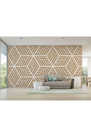 Pastel Renkli Geometrik Desenli Duvar Kağıdı-5781