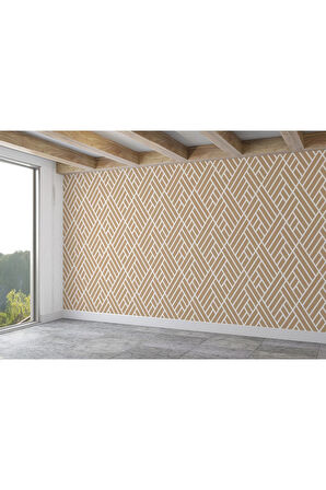 Pastel Renkli Geometrik Desenli Duvar Kağıdı-5791