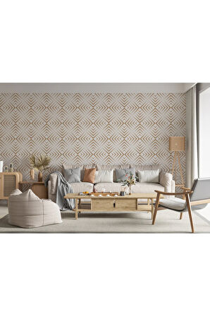 Pastel Renkli Geometrik Desenli Duvar Kağıdı-5792