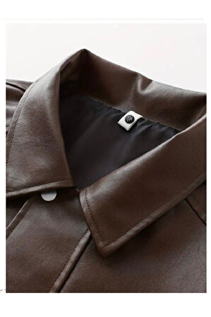 ERKEK SALAŞ OVERSİZE TREND DERİ CEKET