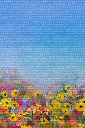 Duvar Örtüsü Soyut Suluboya Çiçekler Kaliteli Kanvas Duvar Halısı Dekoratif Duvar Örtüsü Ev ve O 3996