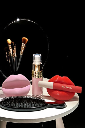 Dudak Figürü Lips Ruj Balm Stick Tutucu Dekoratif Botoks Dudak 2'li Set