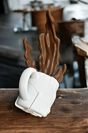 Dökülen Kahve Figürü  Dekoratif Obje Biblo  Kahve Sıcak Çikolata Figür Hediye ( vegan üretim )