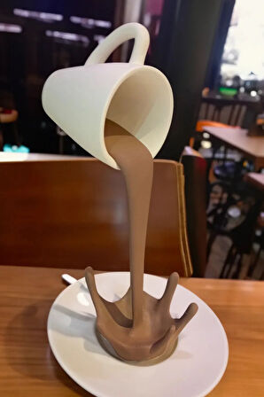 Dekoratif Dökülen Kahve Figürü, Sıcak Çikolata Figür, İçecek Köşesi Biblosu