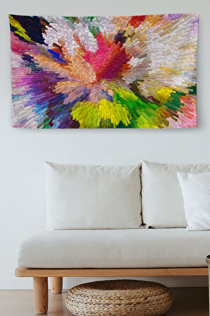 Duvar Örtüsü Digital Renkler Kaliteli Kanvas Duvar Halısı Dekoratif Duvar Örtüsü Ev ve Oda 4011