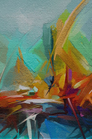 Duvar Örtüsü Soyut Yağlıboya Görünümlü Kaliteli Kanvas Duvar Halısı Dekoratif Duvar Örtüsü Ev ve 4025