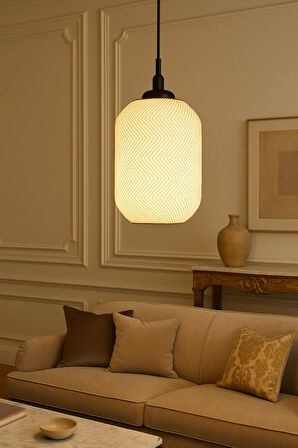 Dekoratif Avize Zikzak Serisi İskandinav Ev Ofis Veranda Mutfak Çap 20 Cm