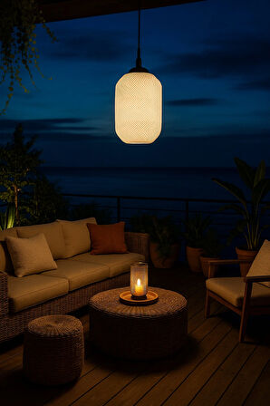 Dekoratif Avize Zikzak Serisi İskandinav Ev Ofis Veranda Mutfak Çap 20 Cm