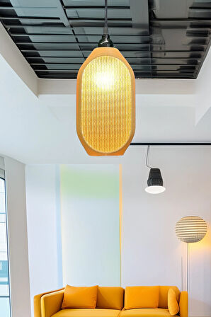 Modern Sarkıt Tekli Kovan Avize Serisi ( 23x27 cm ) Salon Mutfak Oturma Odası Cafe Bar