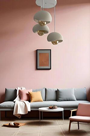 Rustik İskandinav Tarzı 3’lü Beton Görünümlü Sarkıt Avize – Modern ve Doğaya Duyarlı Aydınlatma