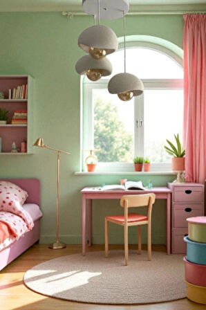 Rustik İskandinav Tarzı 3’lü Beton Görünümlü Sarkıt Avize – Modern ve Doğaya Duyarlı Aydınlatma