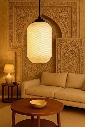 Yıldız Desenli Rustik Tasarım Sarkıt Avize Modern ve Bohem Tarzda Dekoratif Aydınlatma