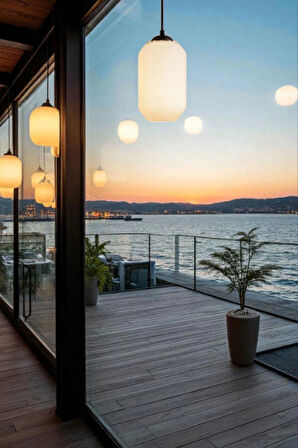 Yıldız Desenli Rustik Tasarım Sarkıt Avize Modern ve Bohem Tarzda Dekoratif Aydınlatma