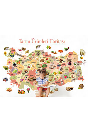 Oxyteez   Tarım Ürünleri Yerli Malı Haftası Türkiye Haritası Duvar Kağıdı-1046 1046