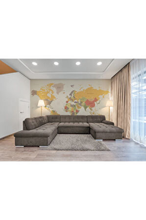 Oxyteez   Detaylı Öğretici İngilizce Dünya Haritası Duvar Kağıdı-1073 1073