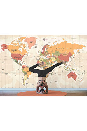 Oxyteez   İngilizce Dünya Haritası Duvar Kağıdı Detaylı Öğretici -1078 1078