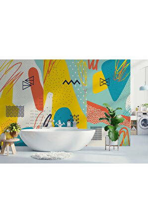 Oxyteez   Modern Soyut Görünümlü Dekoratif Duvar Kağıdı-3577 3577