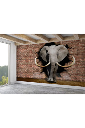 Oxyteez   Duvardan Çıkan Fil Dekoratif Duvar Kağıdı-3620 3620