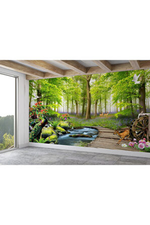 Oxyteez   Ormandaki Hayvanlar Dekoratif Duvar Kağıdı-3713 3713