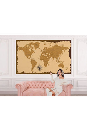 Oxyteez   Vintage Dünya Haritası Duvar KağıdI-3958 3958