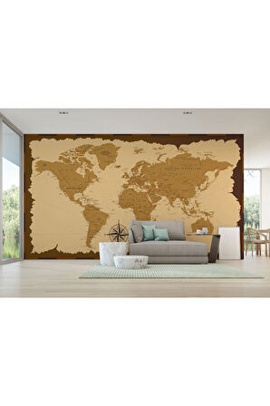 Oxyteez   Vintage Dünya Haritası Duvar KağıdI-3958 3958