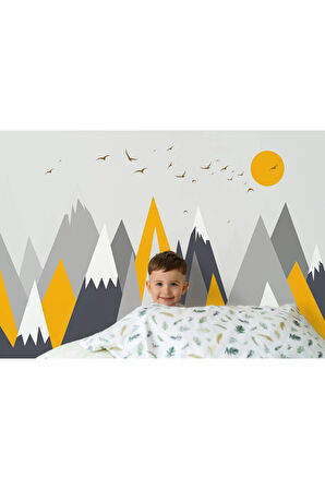 Oxyteez   Çocuk Odası Dağ Manzarası Duvar Kağıdı-5513 5513