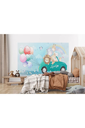 Oxyteez   Sevimli Hayvanlar Çocuk Odası Duvar Kağıdı Kreş Okul Duvar Kağıdı-5528 5528