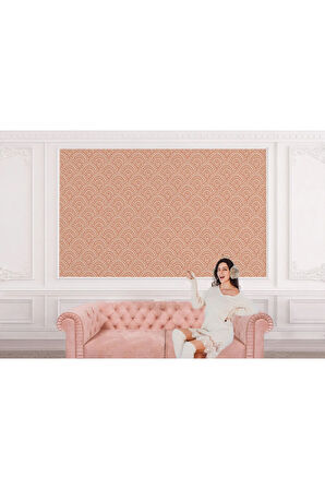 Oxyteez   Pembe Kalp İkonlu Kız Çocuk Odası Duvar Kağıdı-5543 5543