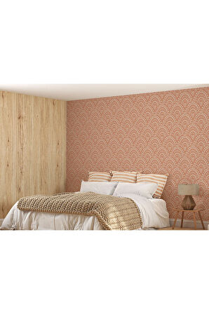 Oxyteez   Pembe Kalp İkonlu Kız Çocuk Odası Duvar Kağıdı-5543 5543