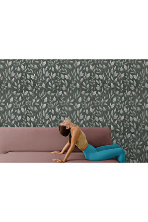 Oxyteez   Yaprak Desenli İskandinav Duvar Kağıdı-5556 5556