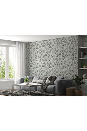 Oxyteez   Çiçek ve Yaprak Desenli İskandinav Tarzı Duvar Kağıdı-5558 5558