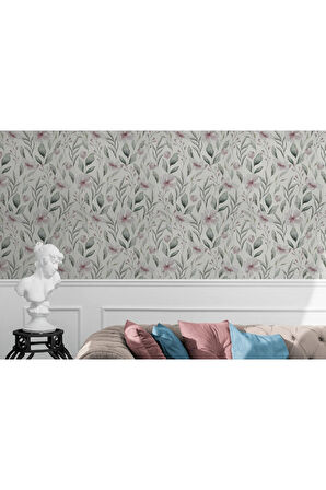 Oxyteez   Klasik Çiçekli ve Yapraklı Duvar Kağıdı-5559 5559