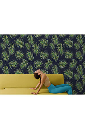 Oxyteez   Tropikal Ağaç Yaprakları Duvar Kağıdı-5562 5562