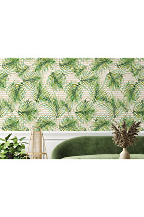 Oxyteez   Tropikal Ağaç Yaprakları Duvar Kağıdı-5565 5565