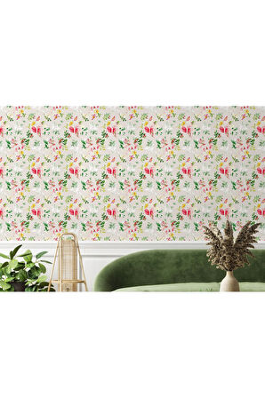 Oxyteez   Çiçek ve Yaprak Desenli Tarzı Duvar Kağıdı-5575 5575