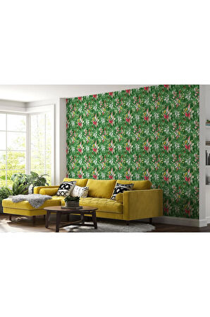 Oxyteez   Çiçek ve Yaprak Desenli Tarzı Duvar Kağıdı-5576 5576