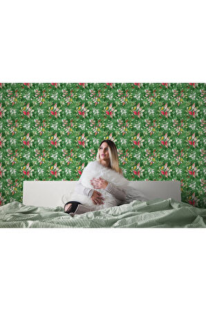 Oxyteez   Çiçek ve Yaprak Desenli Tarzı Duvar Kağıdı-5576 5576