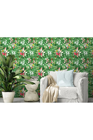 Oxyteez   Çiçek ve Yaprak Desenli Tarzı Duvar Kağıdı-5576 5576