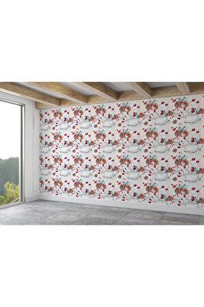 Oxyteez   Kuşburnu Ağacı Desenli Dekoratif Duvar Kağıdı-5591 5591