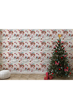 Oxyteez   Kuşburnu Ağacı Desenli Dekoratif Duvar Kağıdı-5591 5591