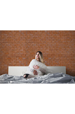 Oxyteez   Taş Tuğla Desenli Duvar Kağıdı-5605 5605