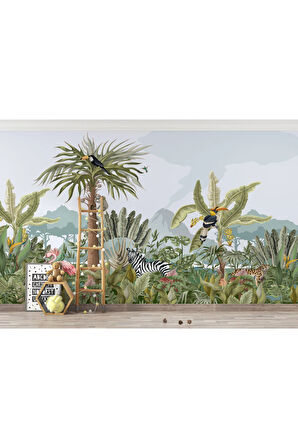 Oxyteez   Tropikal Sarmaşık Desenli Duvar Kağıdı-5627 5627