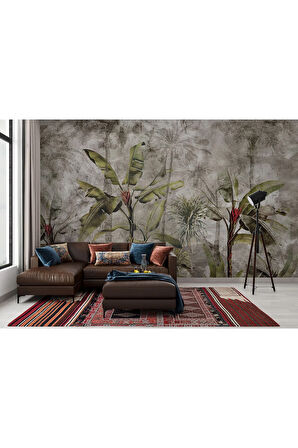 Oxyteez   Tropikal Orman Bitkileri Desenli Duvar Kağıdı-5633 5633