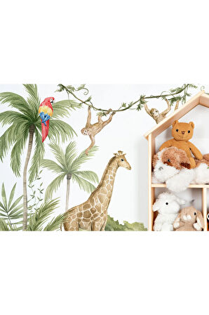 Oxyteez   Sevimli Hayvanlar Desenli Duvar Kağıdı Kreş Okul Posteri-5637 5637