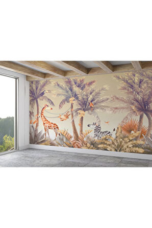 Oxyteez   Sevimli Hayvanlar Desenli Duvar Kağıdı Kreş Okul Posteri-5640 5640