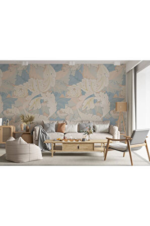 Oxyteez   Pastel Renkli Yapraklar Duvar Kağıdı-5641 5641