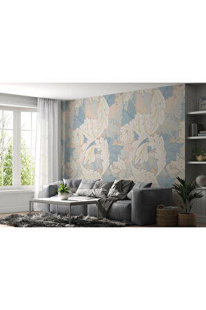 Oxyteez   Pastel Renkli Yapraklar Duvar Kağıdı-5641 5641