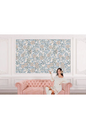 Oxyteez   Çiçek Desenli Silinebilir Duvar Kağıdı-5644 5644